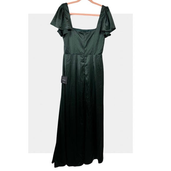 Lulus Emerald Green Square Neck Dress M - Picture 13 of 15
